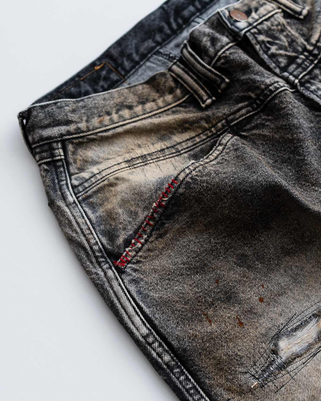 ANACHRONORM FRONT YORK WASHED DENIM PANTS  (REMAKE)