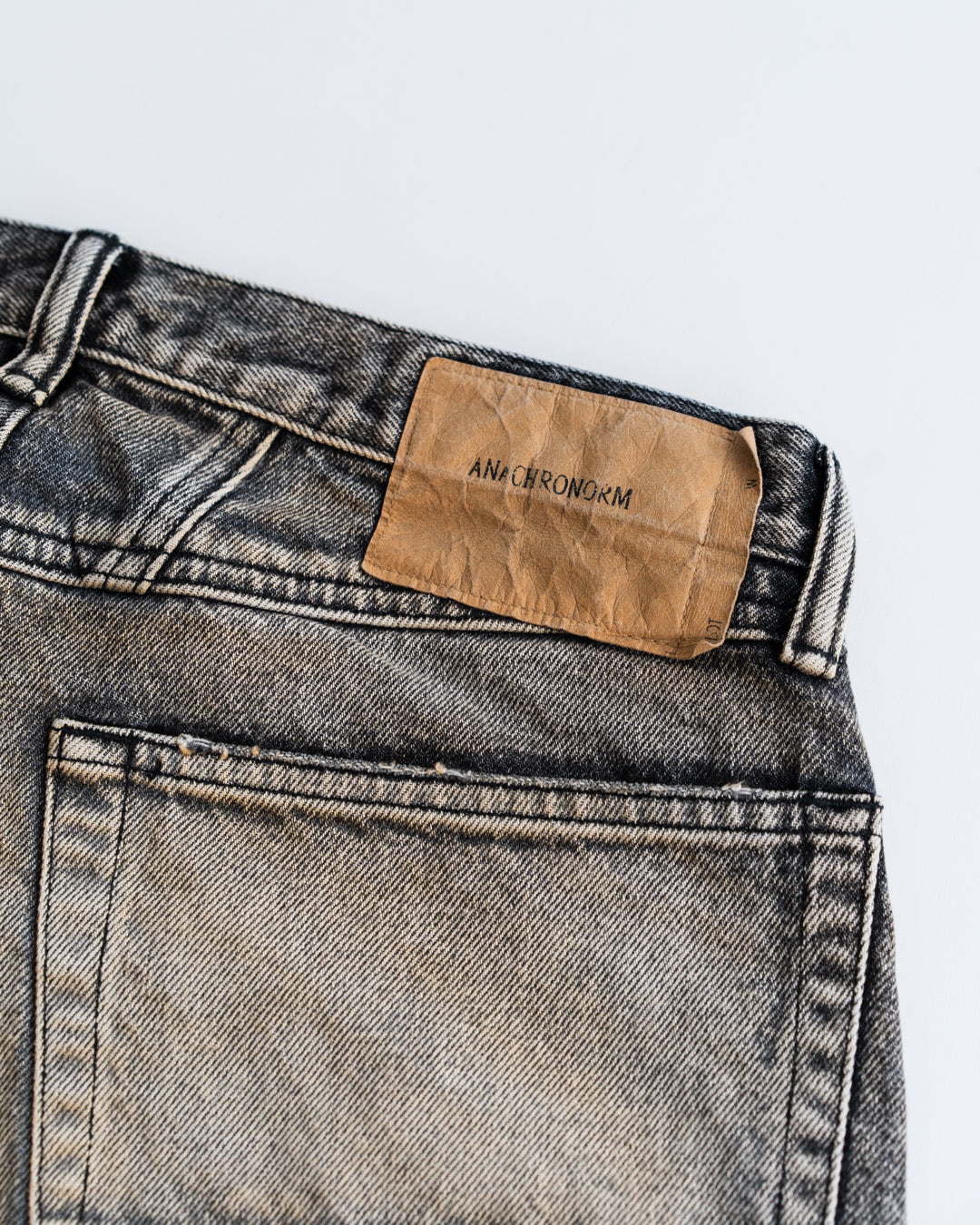 ANACHRONORM FRONT YORK WASHED DENIM PANTS  (REMAKE)
