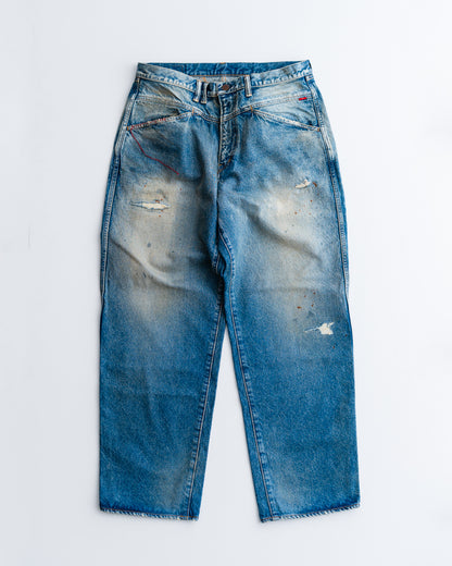 ANACHRONORM FRONT YORK WASHED DENIM PANTS  (REMAKE)