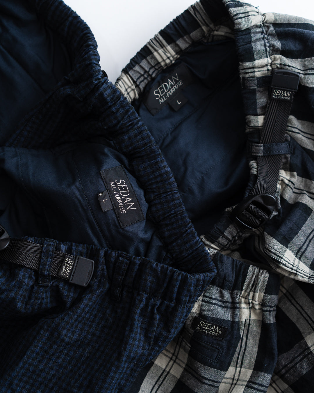 [5.9 sat 12:00 Release] SEDAN ALL-PURPOSE Cotton Linen Plaid Shorts