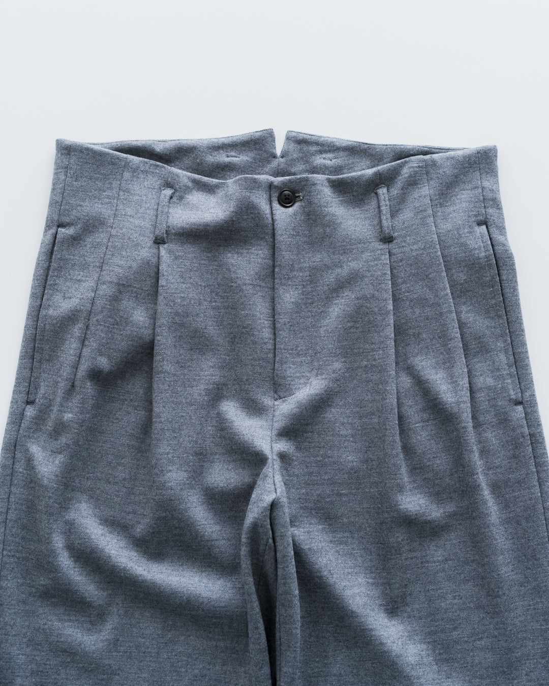 URU WOOL PONCH - 1 TUCK PANTS