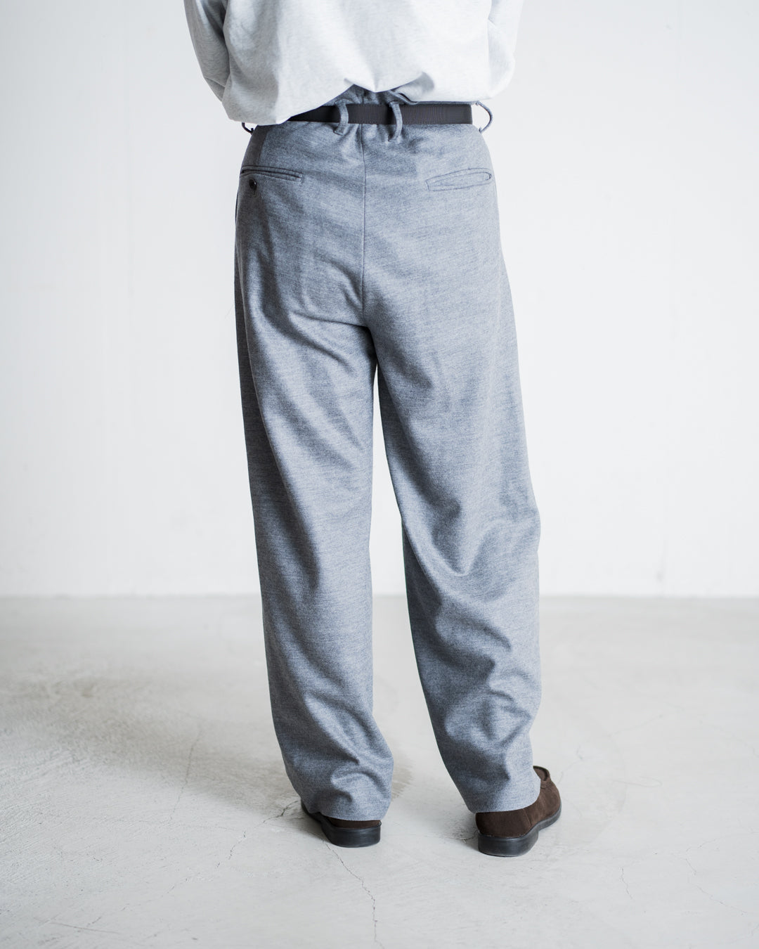 URU WOOL PONCH - 1 TUCK PANTS