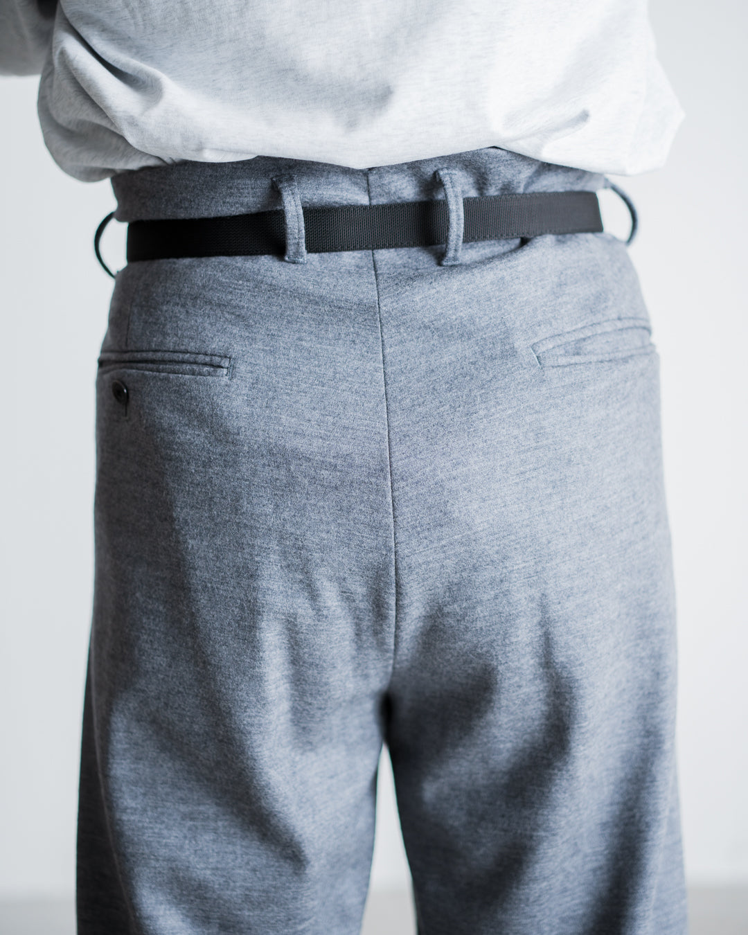 URU WOOL PONCH - 1 TUCK PANTS