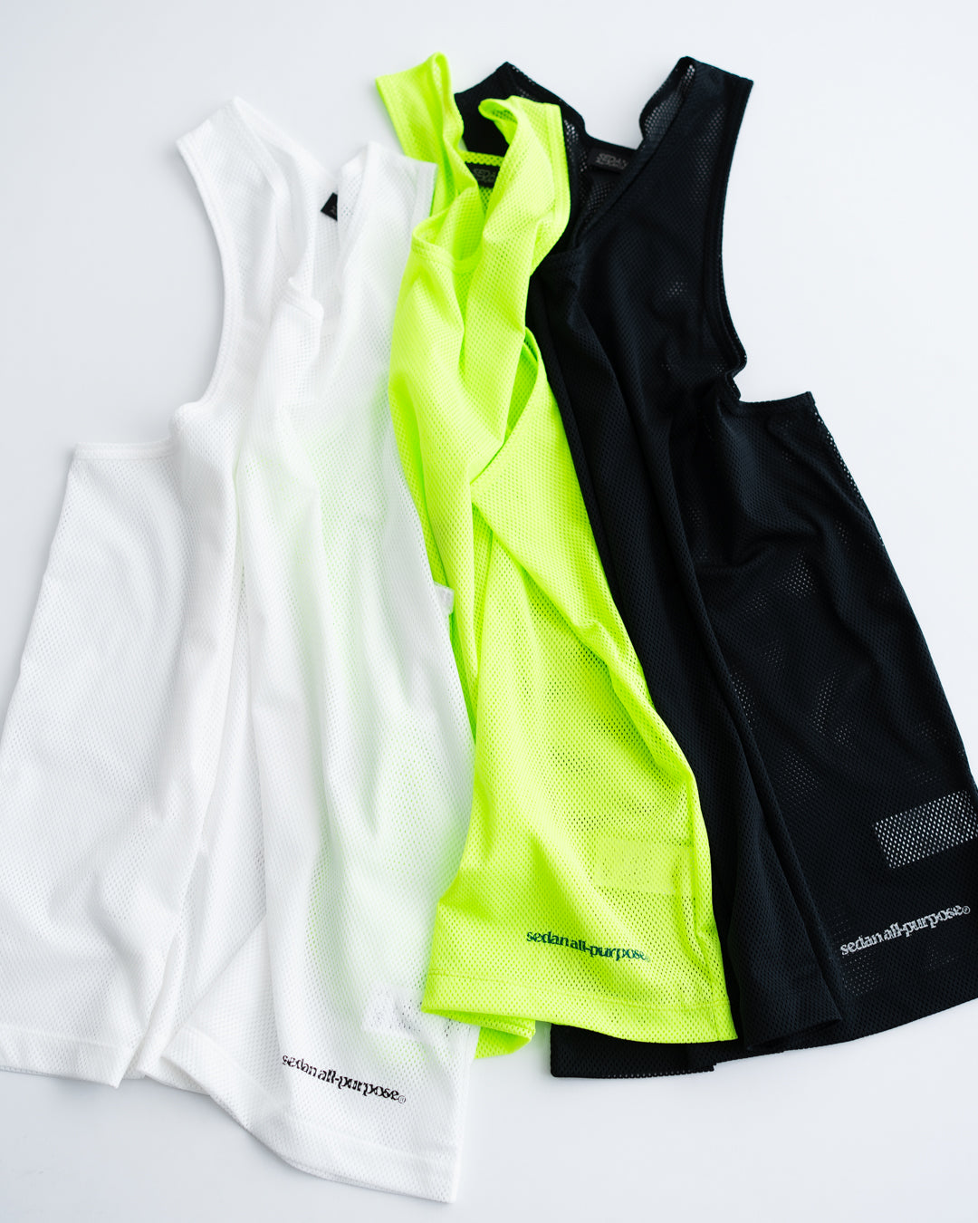 [5.23 sat 12:00 Release] SEDAN ALL-PURPOSE OD Logo Mesh Tank Top