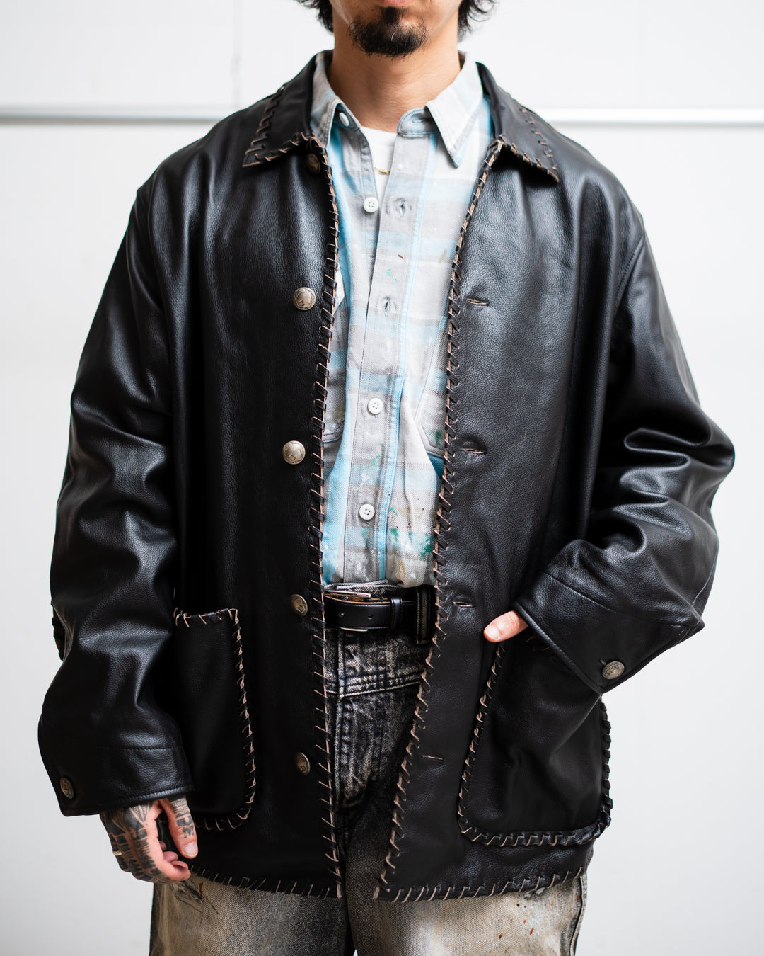 通販] BOWWOW(バウワウ) BRAIDED LEATHER COVERALL 商品ページ