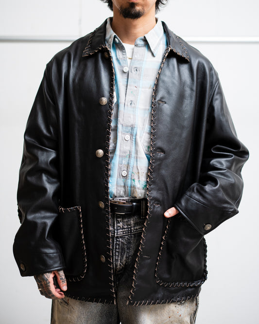 BOWWOW BRAIDED LEATHER COVERALL