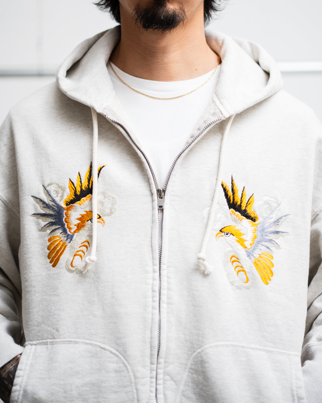 BOWWOW SUKAJAN EMB ZIP HOODIE AGED