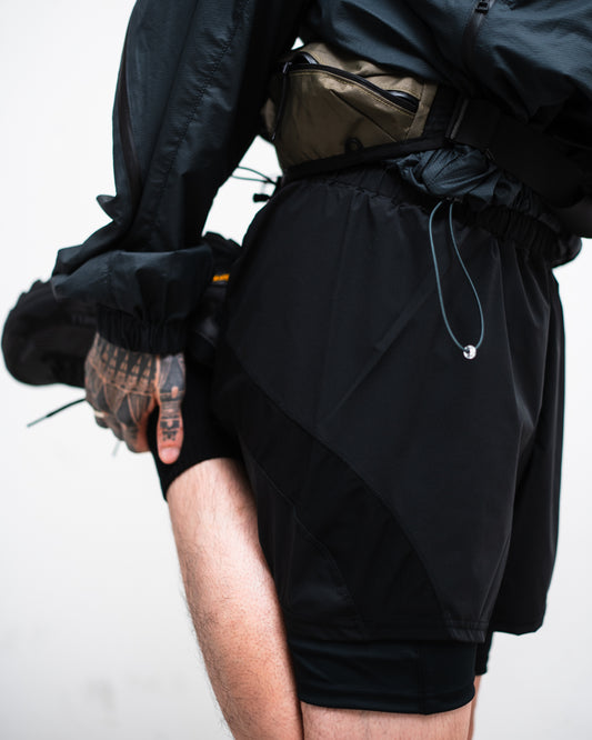 ROTOL SHEER MESH LAYERED SHORTS