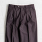 INTERIM WOOL FRANNEL DRAPE 2-TUCK STRAIGHT SLACKS