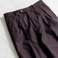 INTERIM WOOL FRANNEL DRAPE 2-TUCK STRAIGHT SLACKS