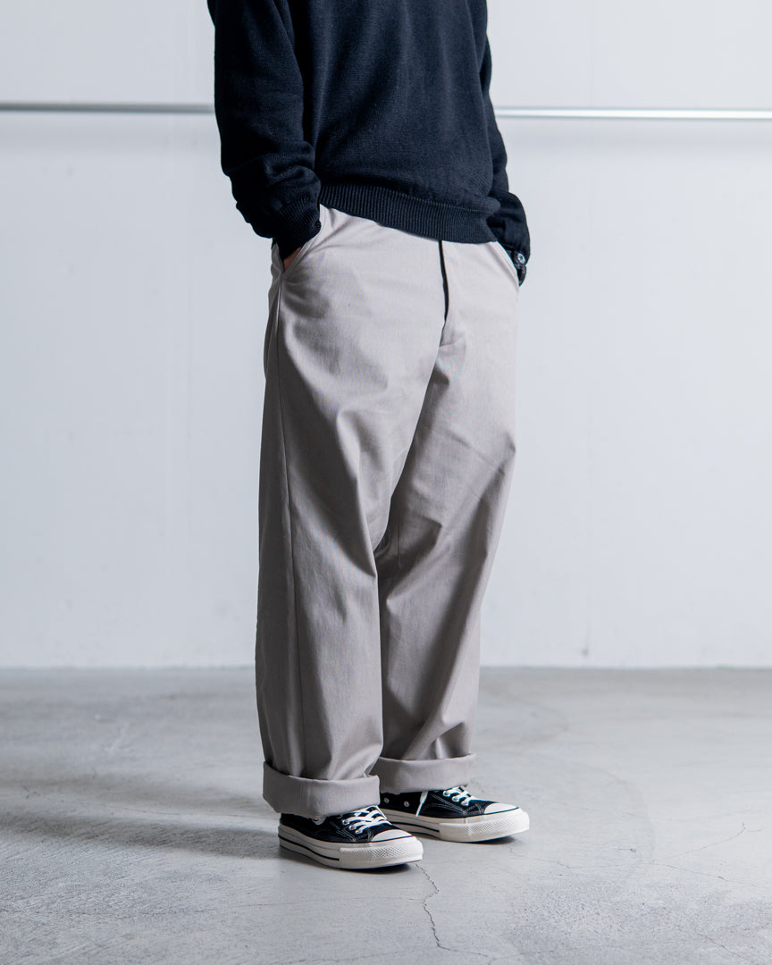 INTERIM DRY COTTON CANVAS MIL BAGGY TROUSER