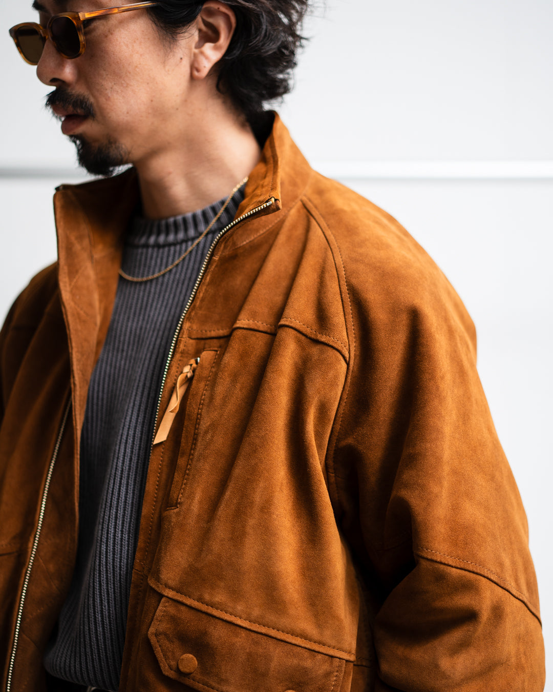 [LAST 1]【EXCLUSIVE ITEM】CCU HIGH NECK BLOUSON - SUEDE