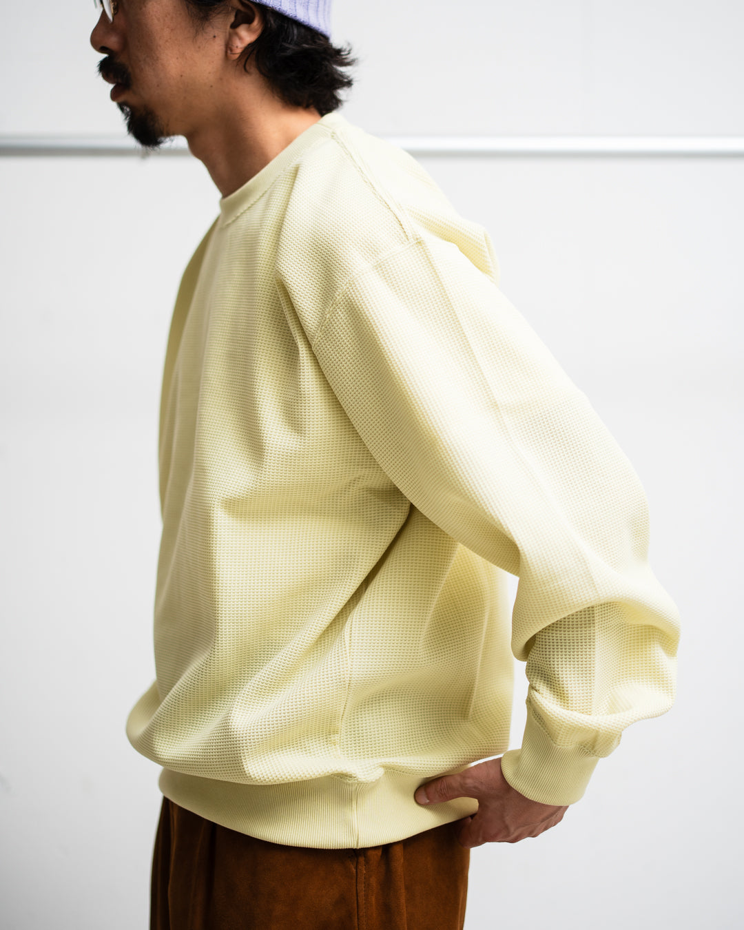 COMFORTABLE REASON Poly Waffle Sweat