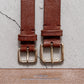 INTERIM CROSS GRAIN OAK BARK LEATHER BELT (DARK STAIN) 25,30mm