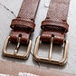 INTERIM CROSS GRAIN OAK BARK LEATHER BELT (DARK STAIN) 25,30mm