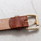 INTERIM CROSS GRAIN OAK BARK LEATHER BELT (DARK STAIN) 25,30mm