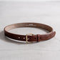 INTERIM CROSS GRAIN OAK BARK LEATHER BELT (DARK STAIN) 25,30mm