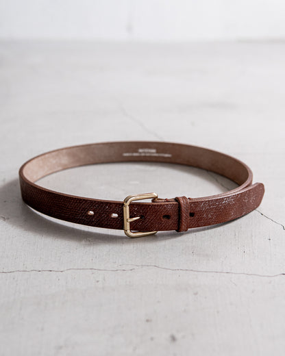 INTERIM CROSS GRAIN OAK BARK LEATHER BELT (DARK STAIN) 25,30mm