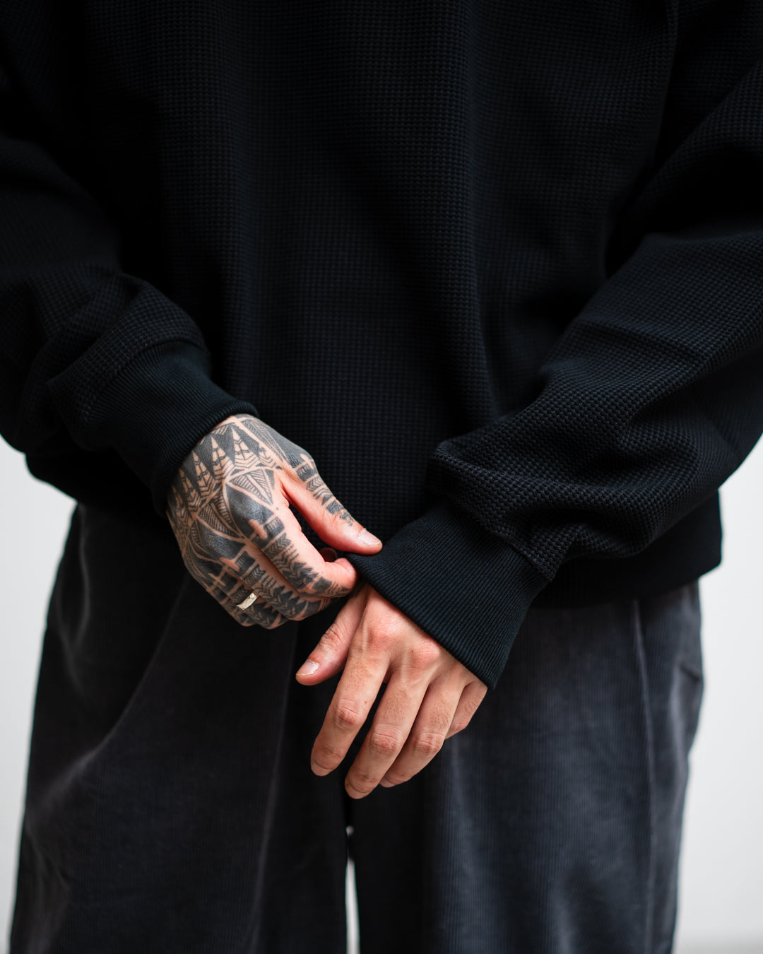 COMFORTABLE REASON Poly Waffle Sweat