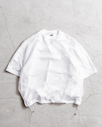 is-ness BALLOON DOUBLE LAYERED MESH SHORT SLEEVE TSHIRT