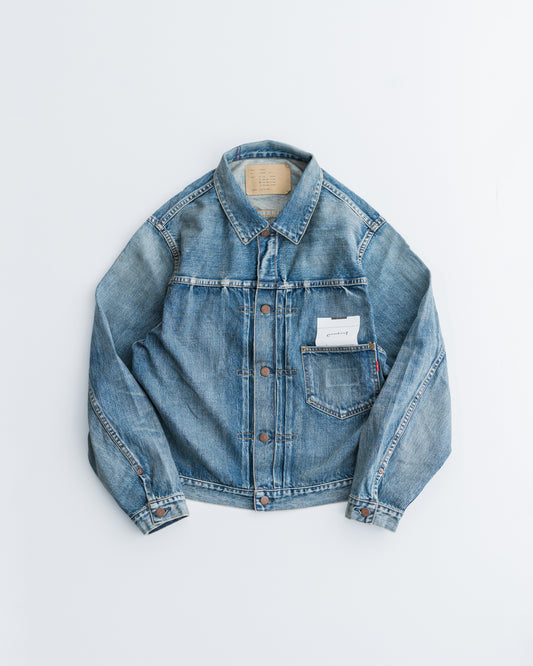 ANACHRONORM FRONT TUCK DENIM JACKET INDIGO (FIVE YEAR WASH)