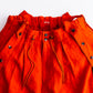Sillage circular short pants linen brique with suspenders