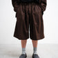 Sillage circular short pants - BROWN