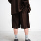 Sillage circular short pants - BROWN