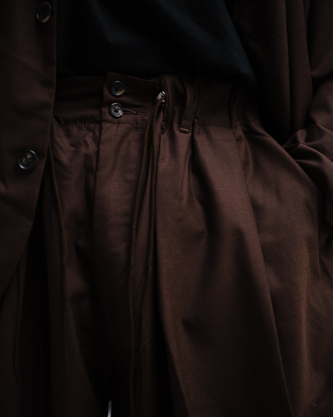 Sillage circular short pants - BROWN