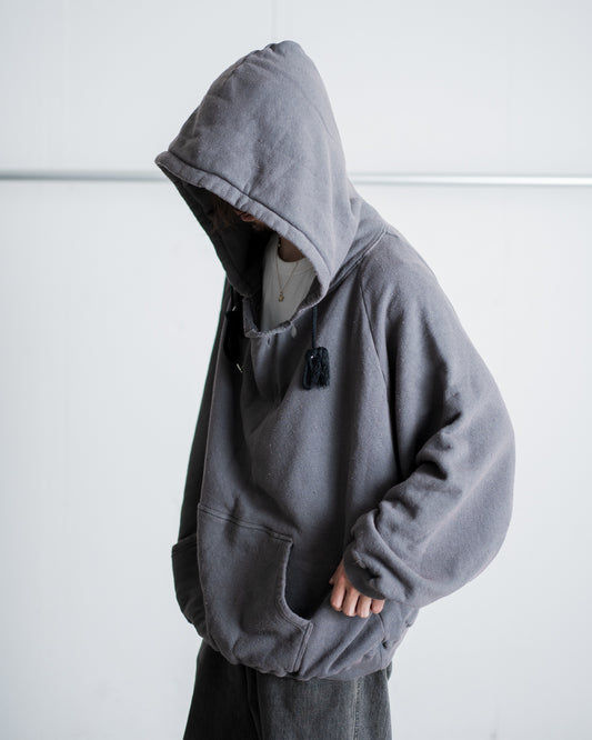 fujimoto Sprayed Deep Tuck Hoodie "Old Fabric"