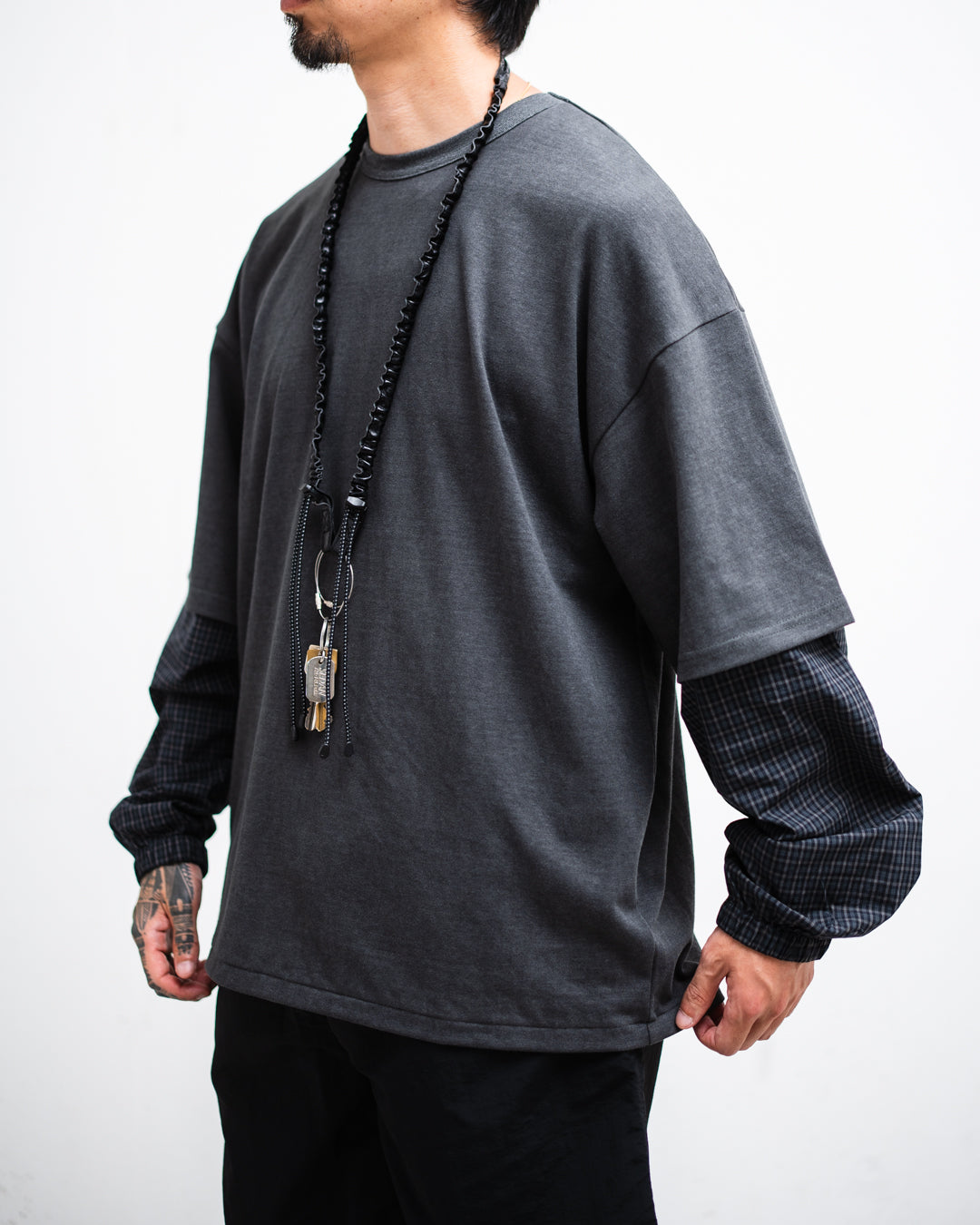 refomed  FRESH MAN LAYERED TEE “CHECK”