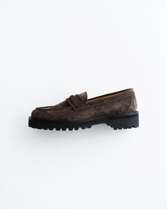 Tomo & Co. PULL TAB BIT LOFER suede - BROWN