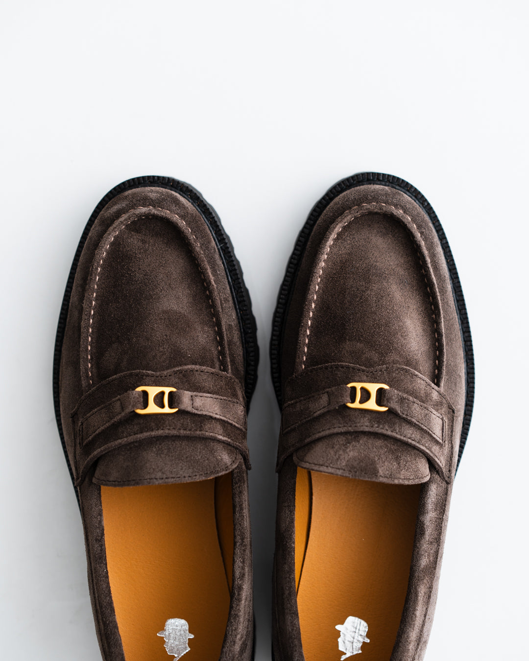 Tomo & Co. PULL TAB BIT LOFER suede - BROWN