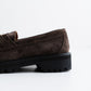 Tomo & Co. PULL TAB BIT LOFER suede - BROWN
