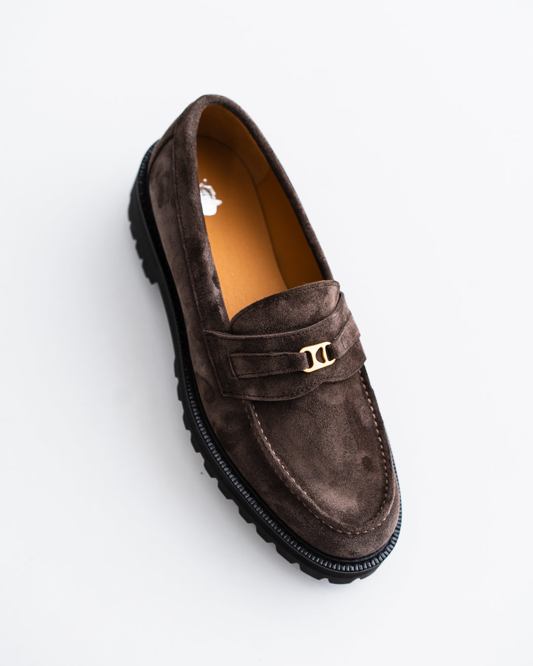 Tomo & Co. PULL TAB BIT LOFER suede - BROWN
