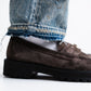 Tomo & Co. PULL TAB BIT LOFER suede - BROWN