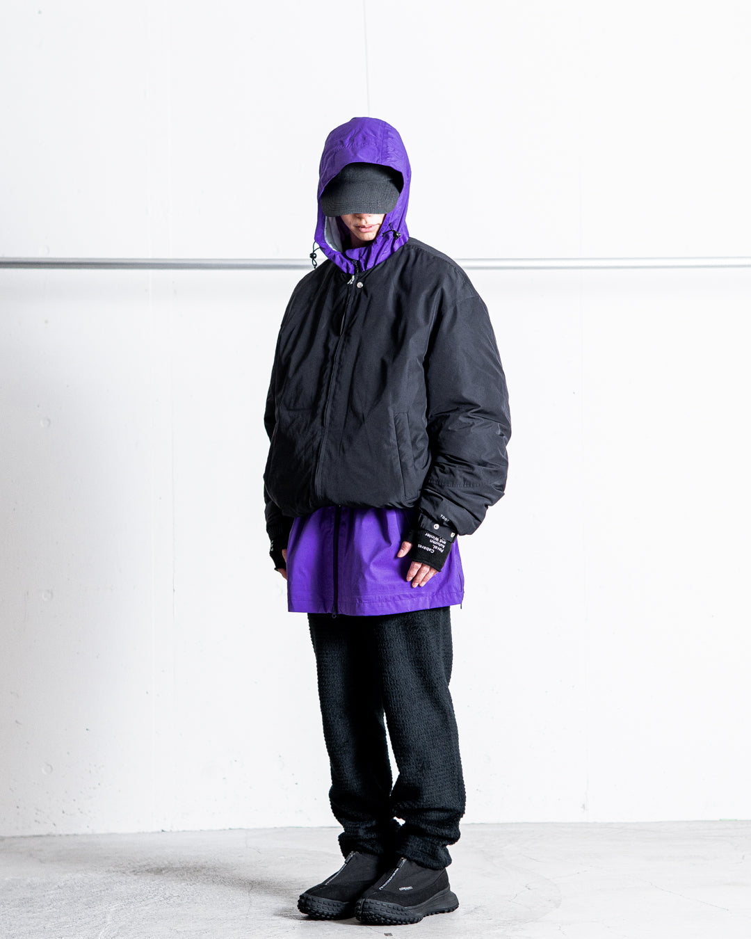 YDOT COLLARLESS BOMBER DOWN JACKET