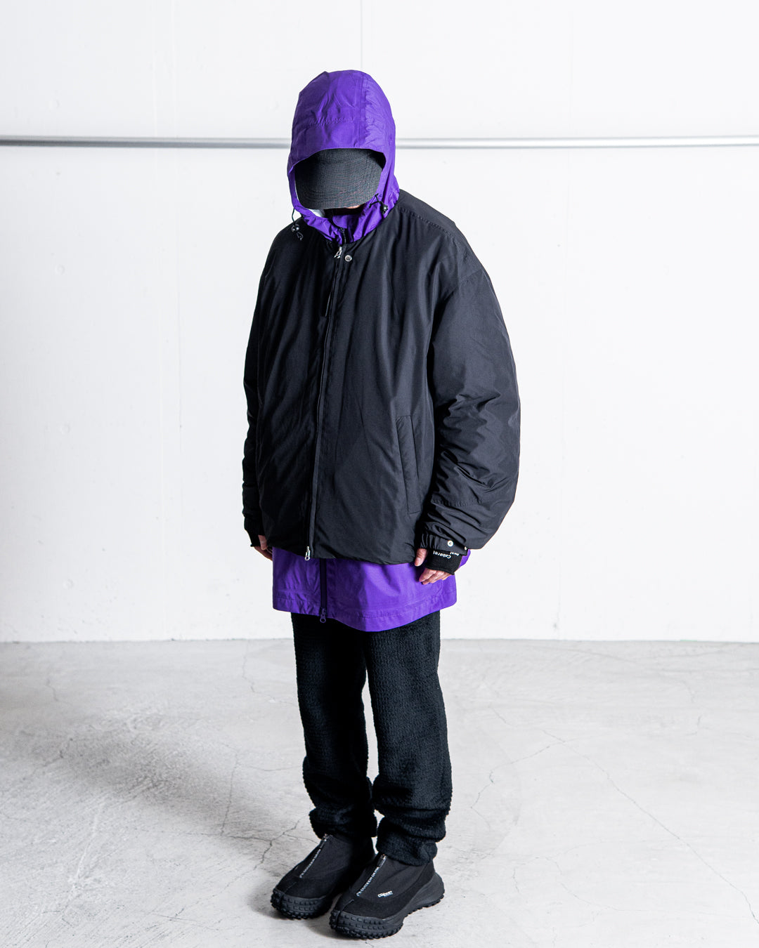 YDOT COLLARLESS BOMBER DOWN JACKET