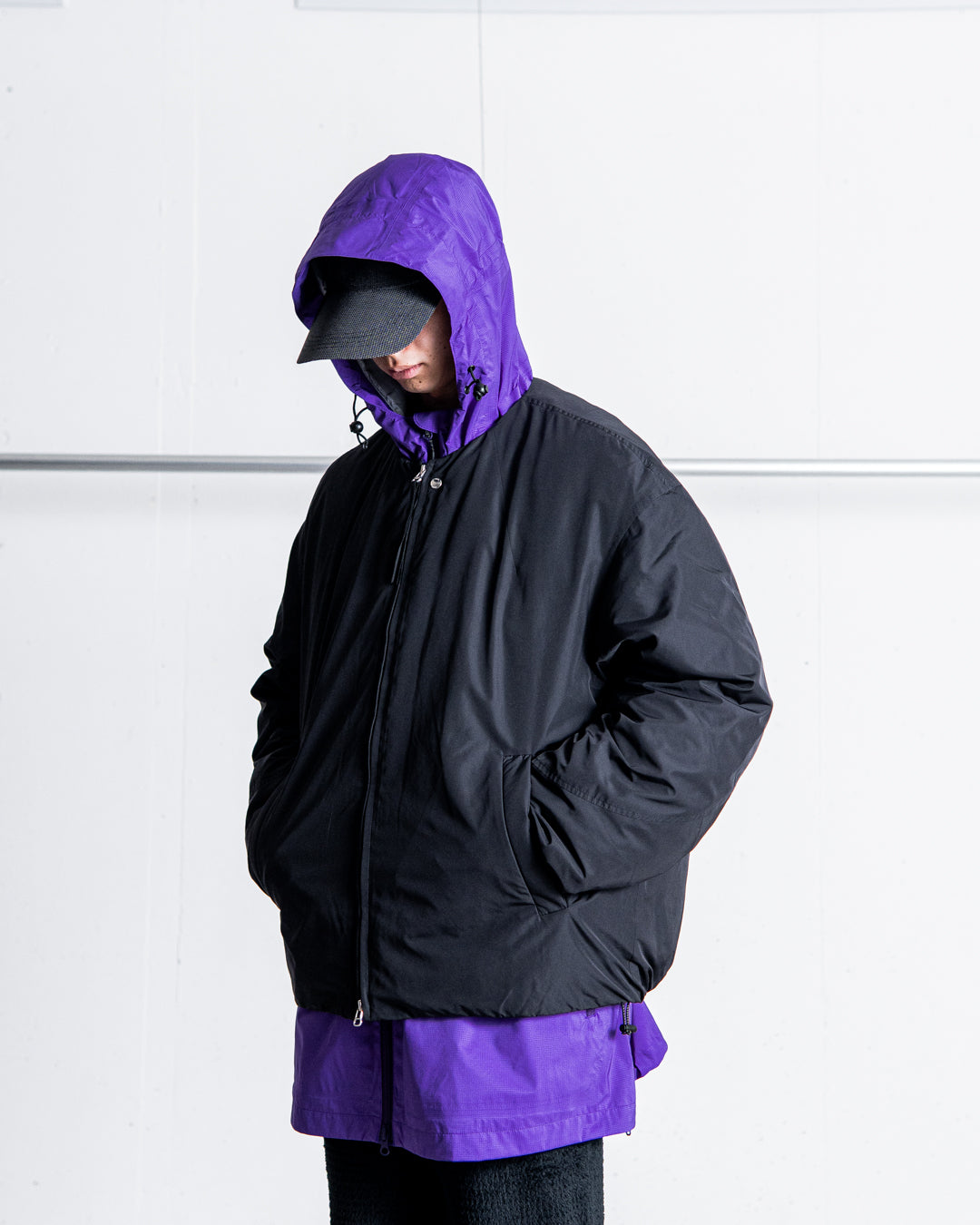 YDOT COLLARLESS BOMBER DOWN JACKET
