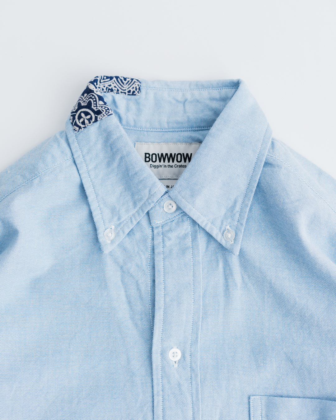 BOWWOW OXFORD BD SHIRTS BANDANNA REPAIRED