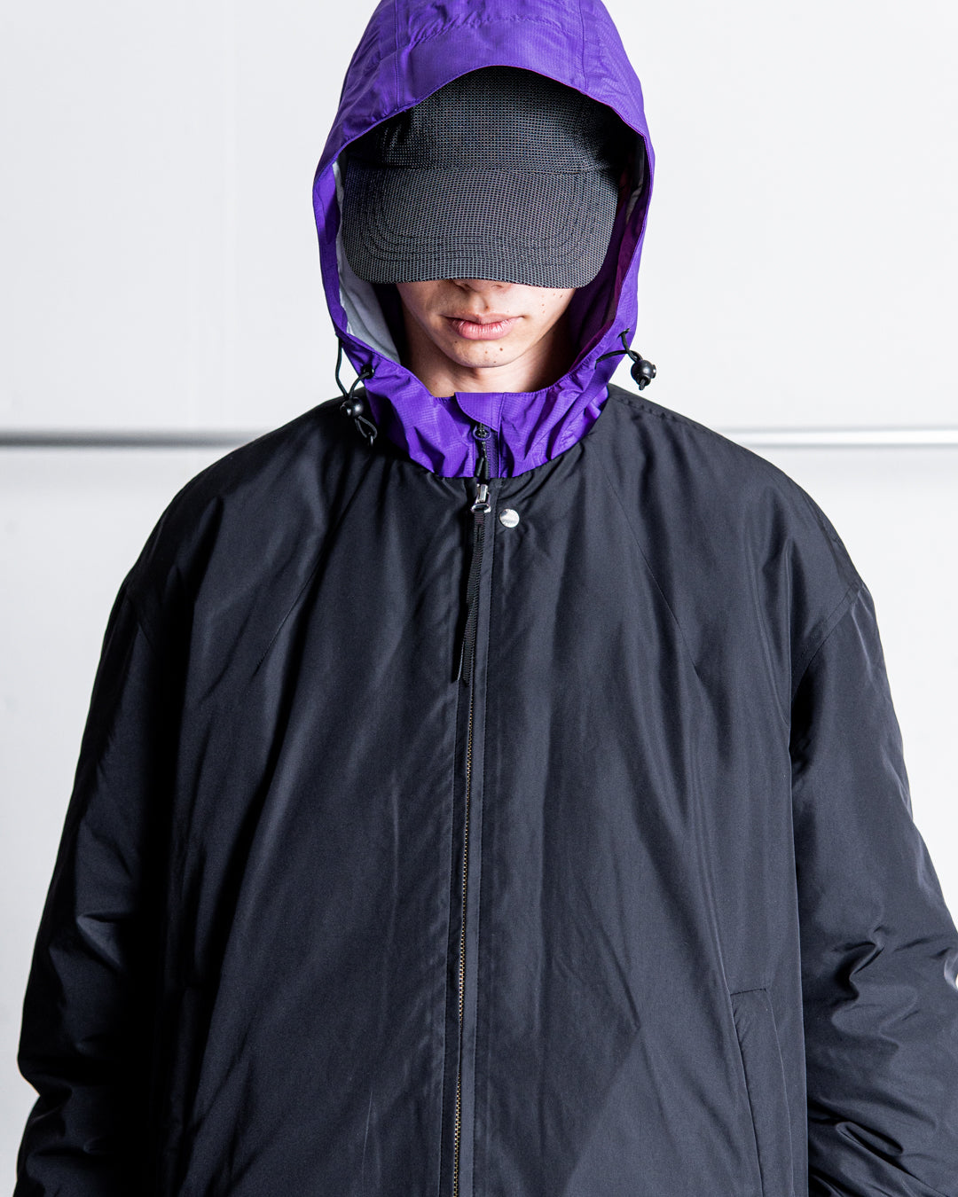 YDOT COLLARLESS BOMBER DOWN JACKET