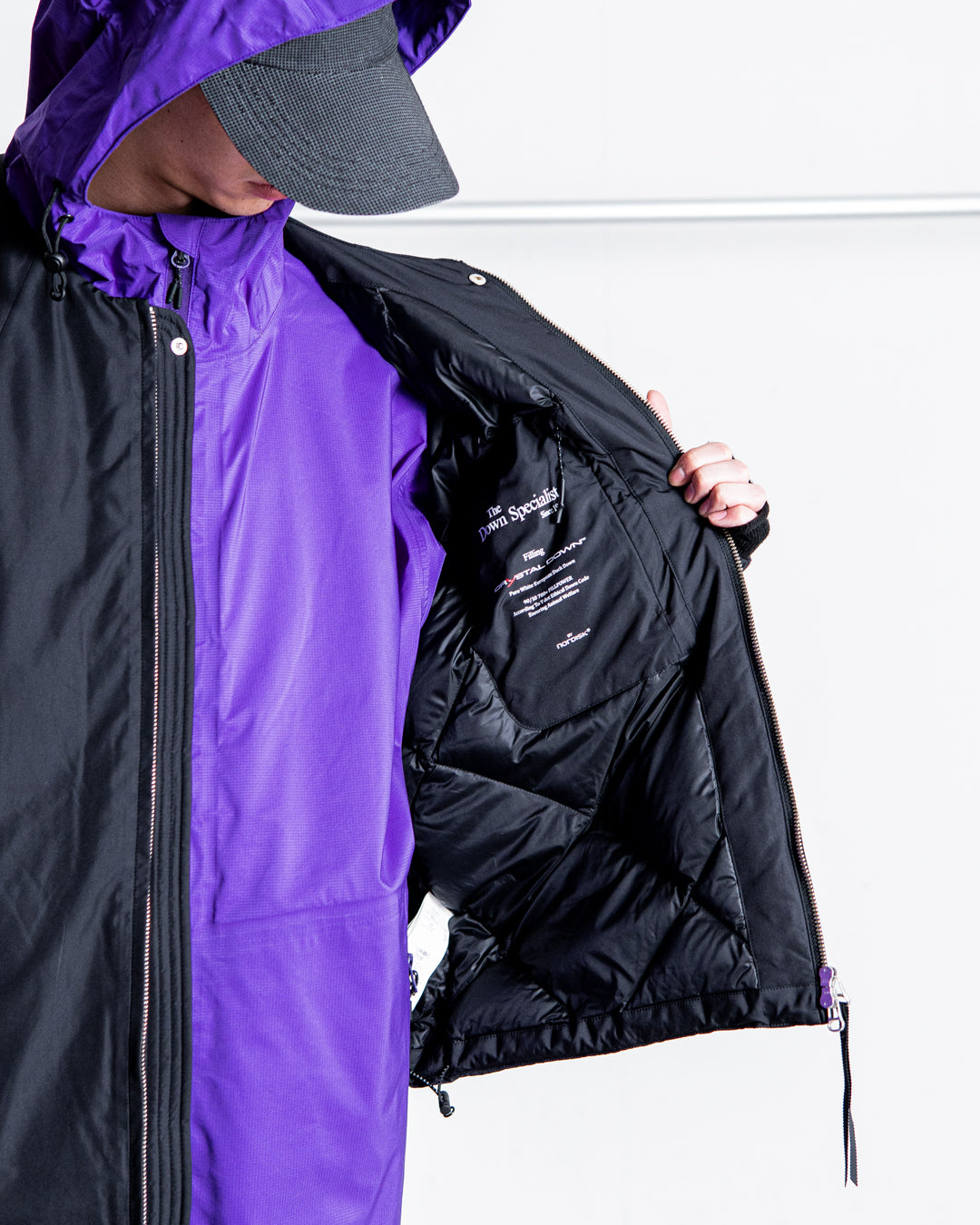 YDOT COLLARLESS BOMBER DOWN JACKET