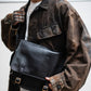 CCU FLAP SHOULDER BAG M - COW SKIN ANILINE