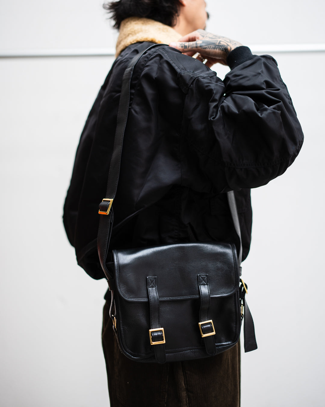 CCU FLAP SHOULDER BAG S - COW SKIN ANILINE