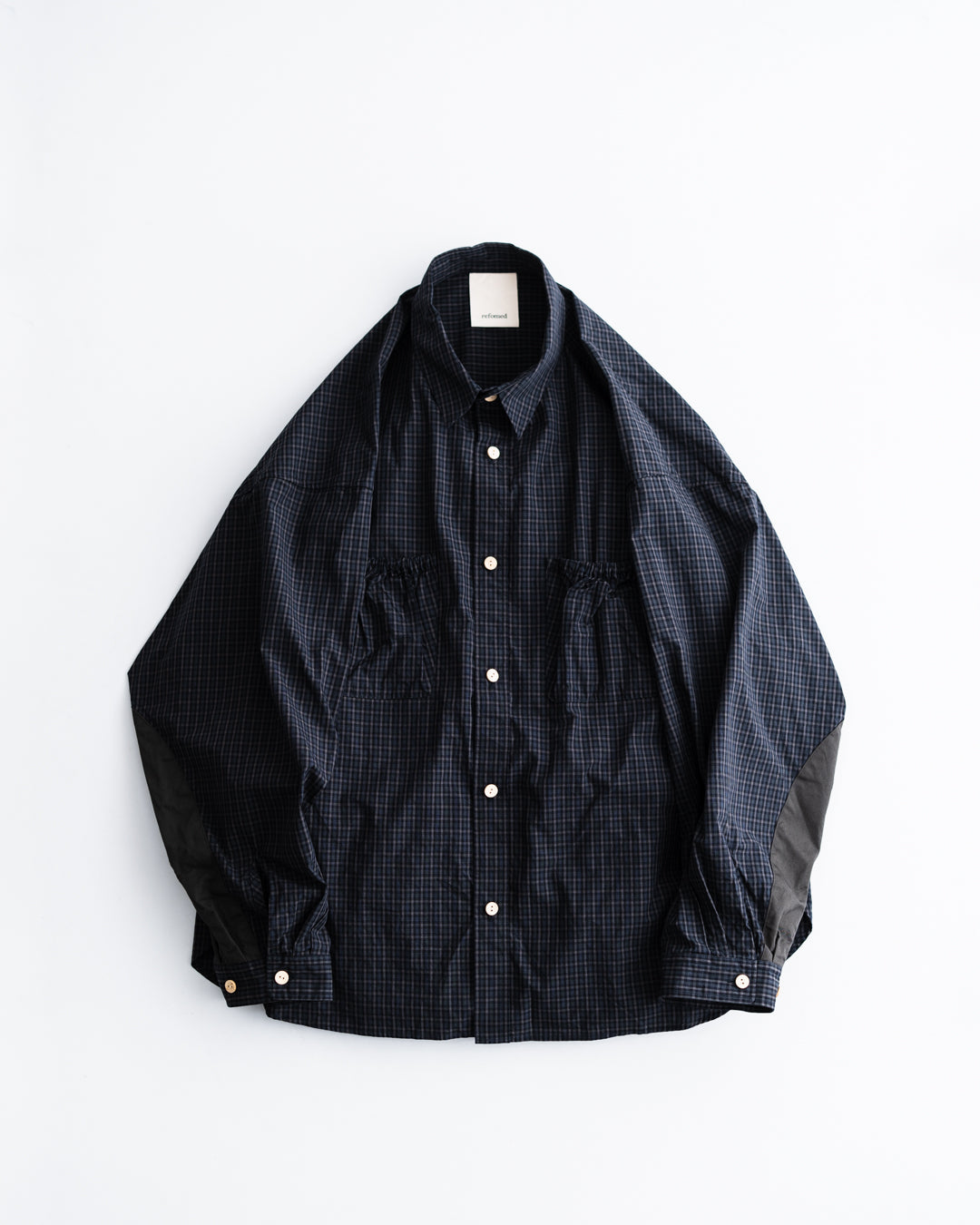 refomed  WRIST PATCH WIDE SHIRT "CHECK"