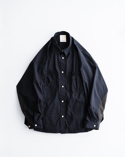refomed  WRIST PATCH WIDE SHIRT "CHECK"