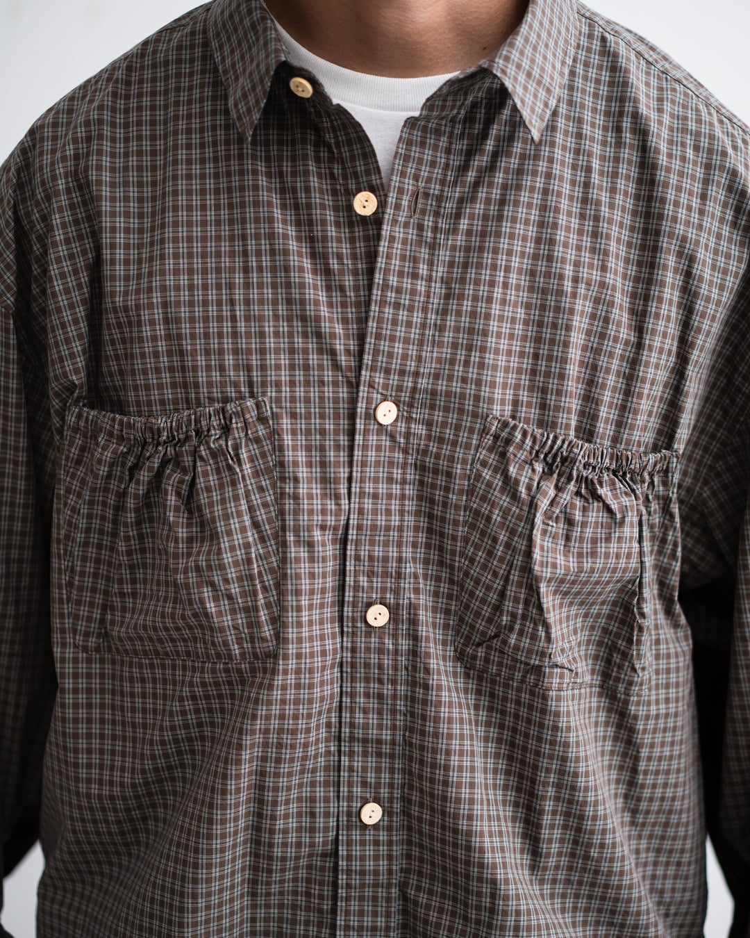 refomed  WRIST PATCH WIDE SHIRT "CHECK"