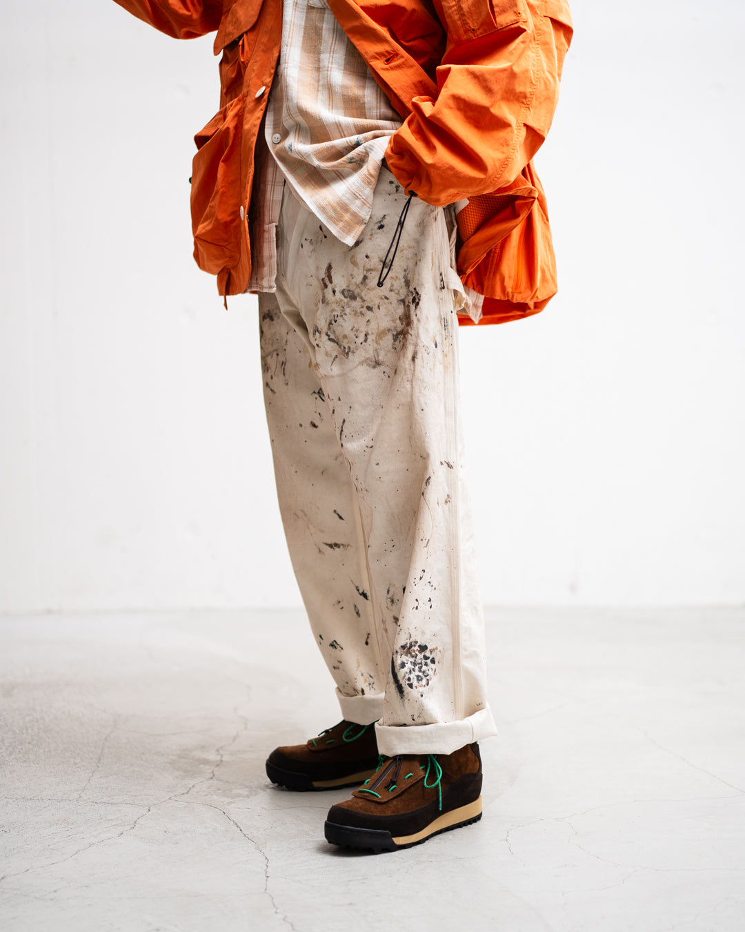 BOWWOW PAINTER'S PAINT STAINED PAINTER PANTS