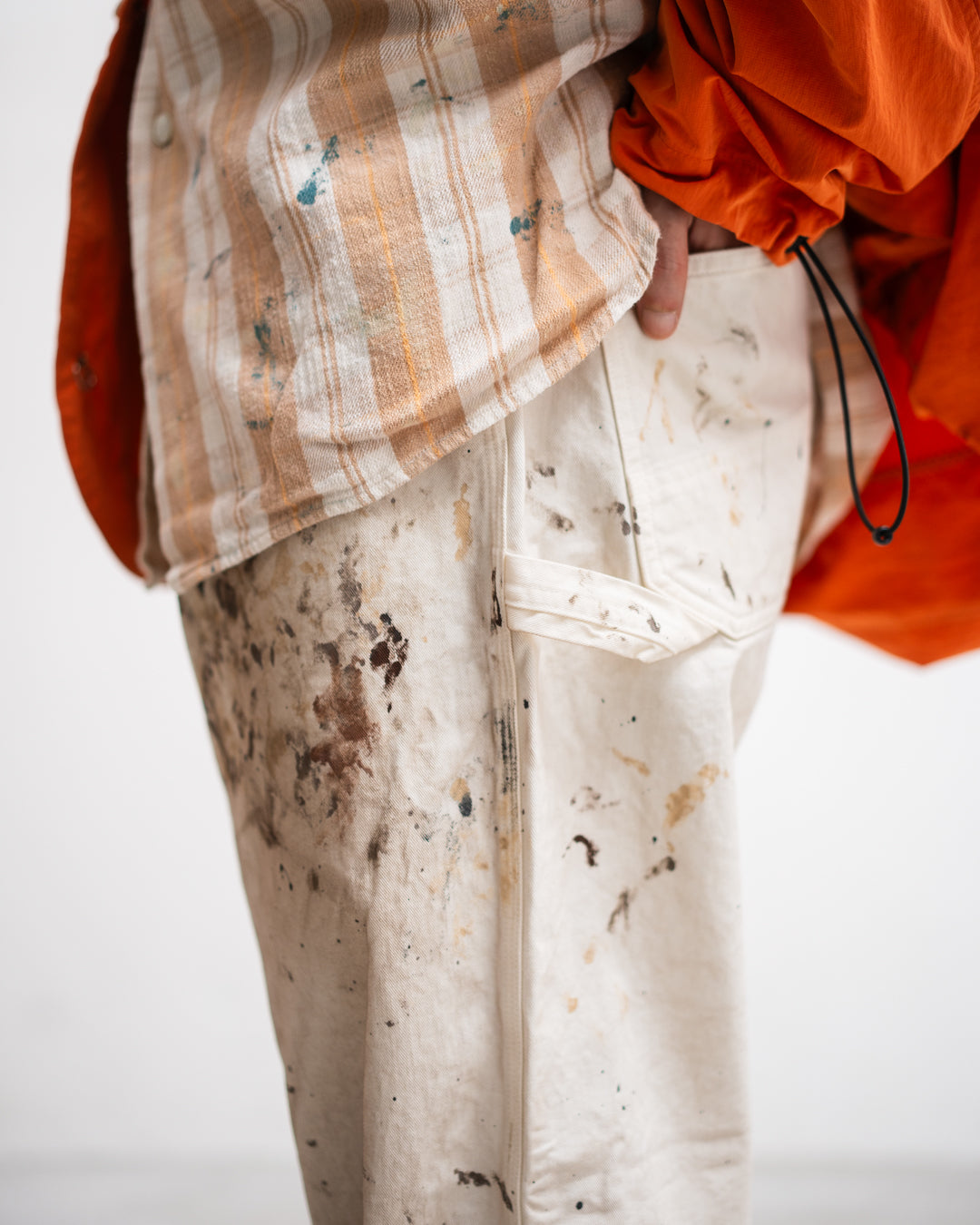 BOWWOW PAINTER'S PAINT STAINED PAINTER PANTS