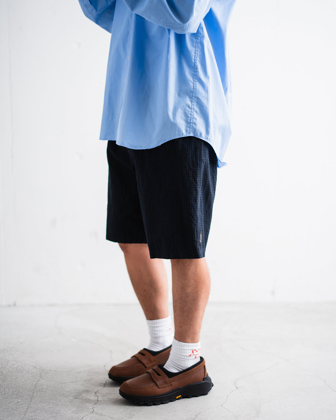 SEDAN ALL-PURPOSE Cotton Linen Plaid Shorts